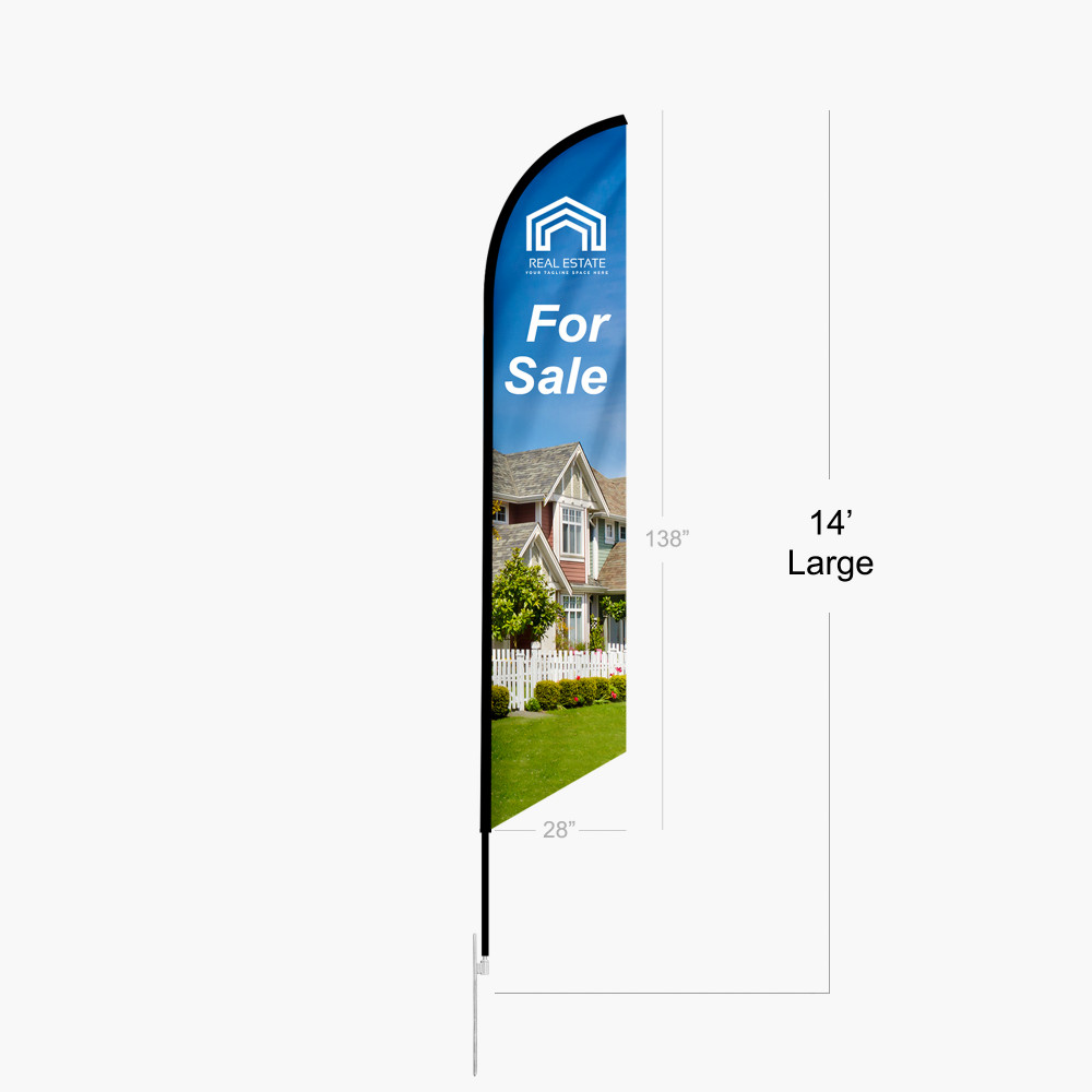 Advertising feather flags at an event